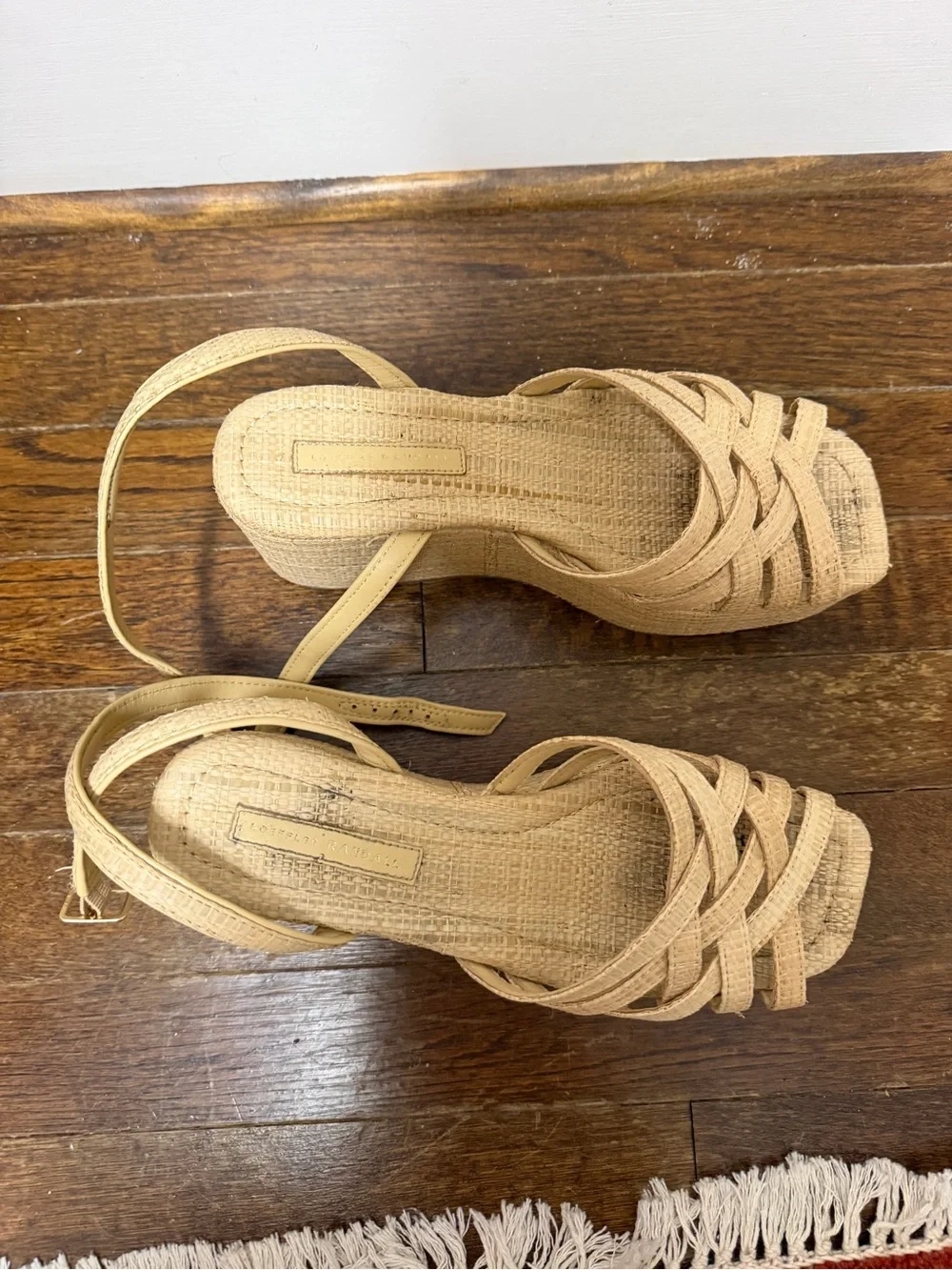 Loeffler Randall Woven Slingback Platform Sandal in Natural